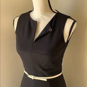 Calvin Klein Sleeveless Black Flare Dress (size 2)
